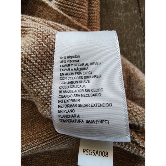 Rafaella Beige Sweater Womens Size Medium Button Detail 3/4 Sleeve - Picture 9 of 9